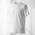 Short sleeve 100% cotton white T-shirt